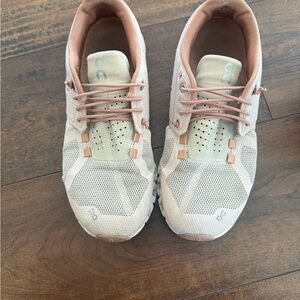 On Cloud Running Rose Sand Athletic Shoes
